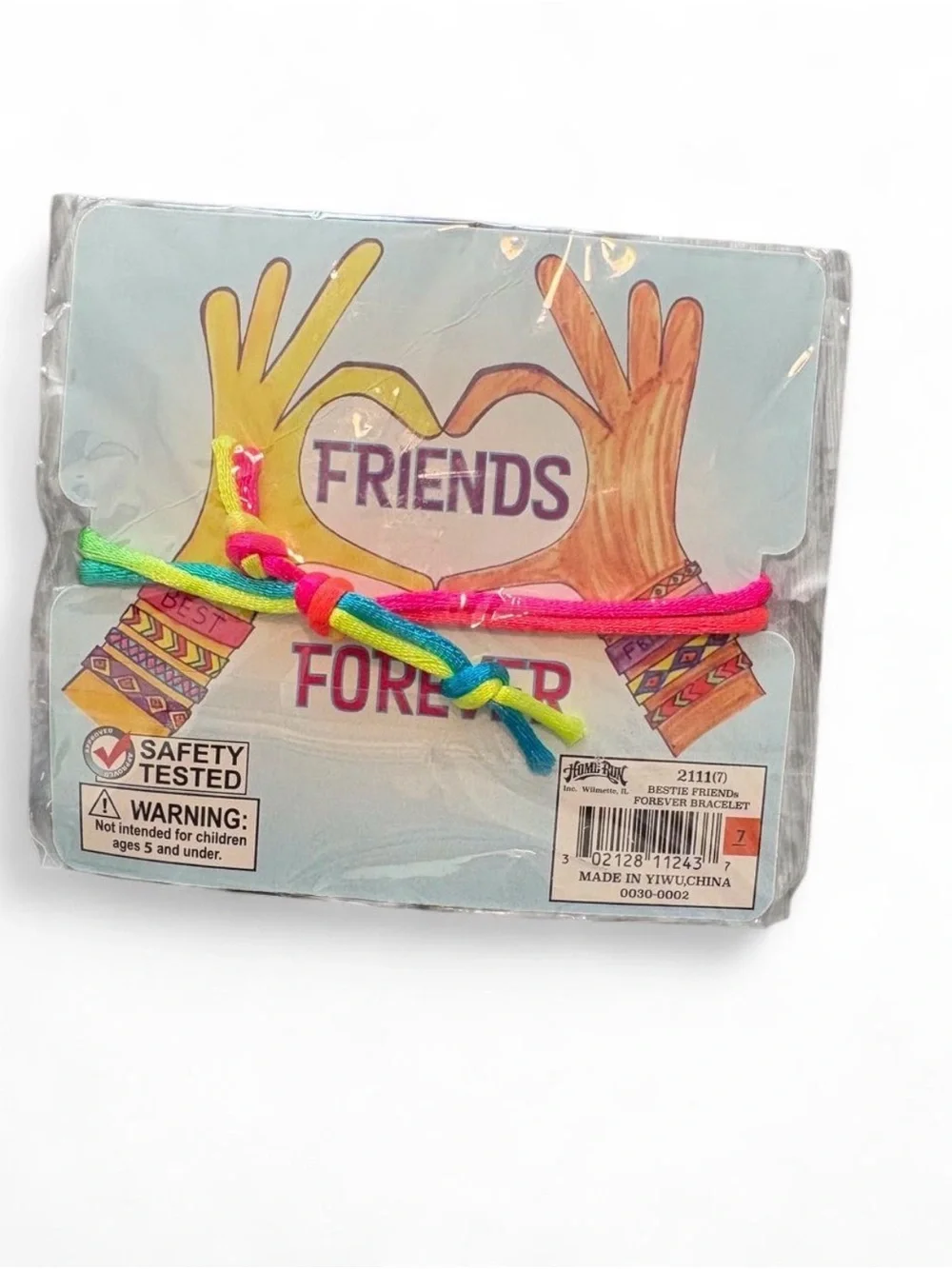 ❤️$2 BUNDLED- Besties Friends Forever Pink & Green Friendship Bracelet